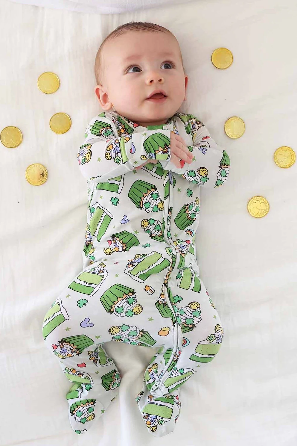 Shamrock Sweets Zipper Footie - Image 22