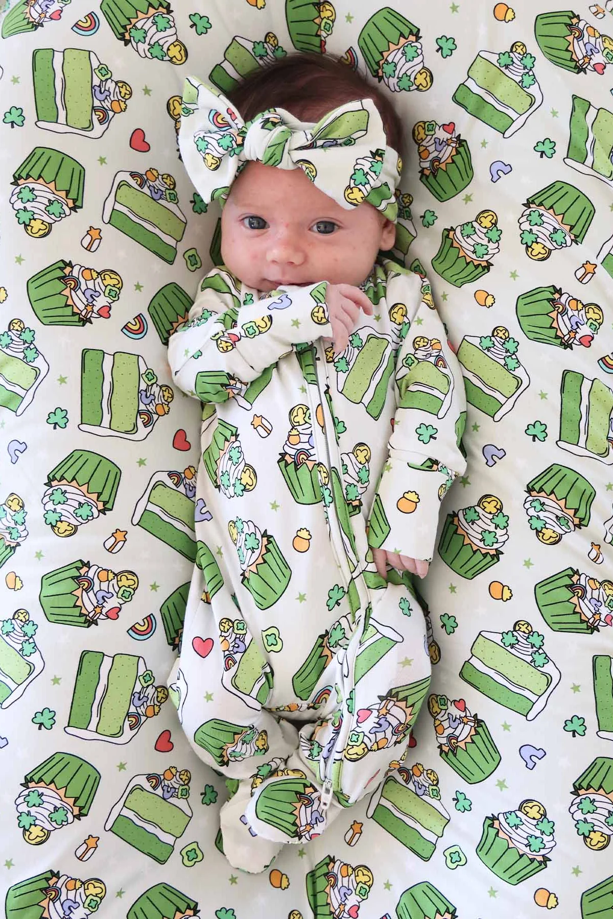 Shamrock Sweets Zipper Footie - Image 23