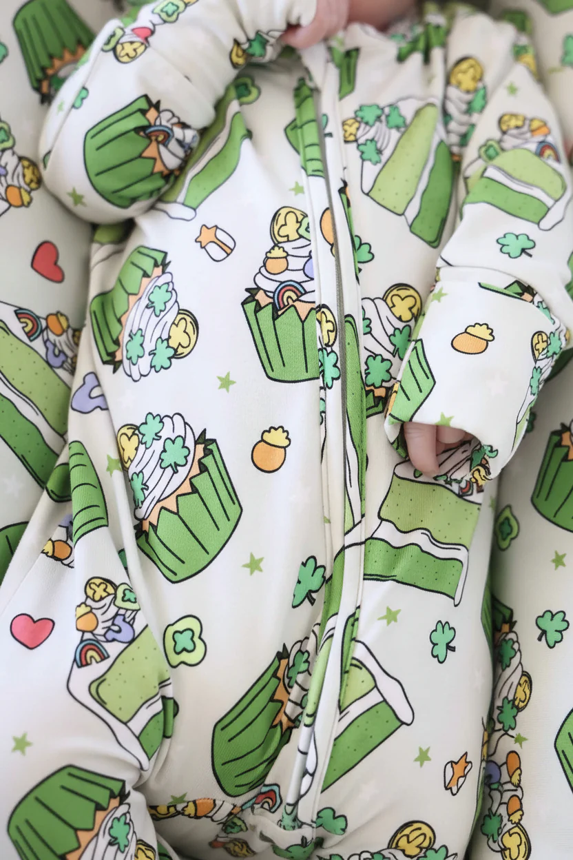 Shamrock Sweets Zipper Footie - Image 3
