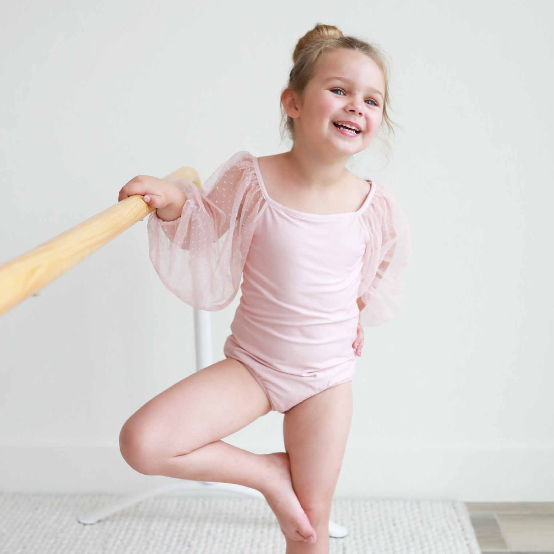 Sheer Long Sleeve Leotard | Mauve - Image 10