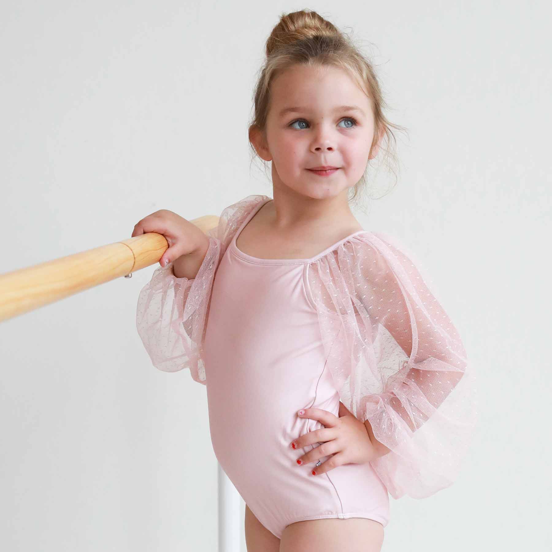 Sheer Long Sleeve Leotard | Mauve - Image 12