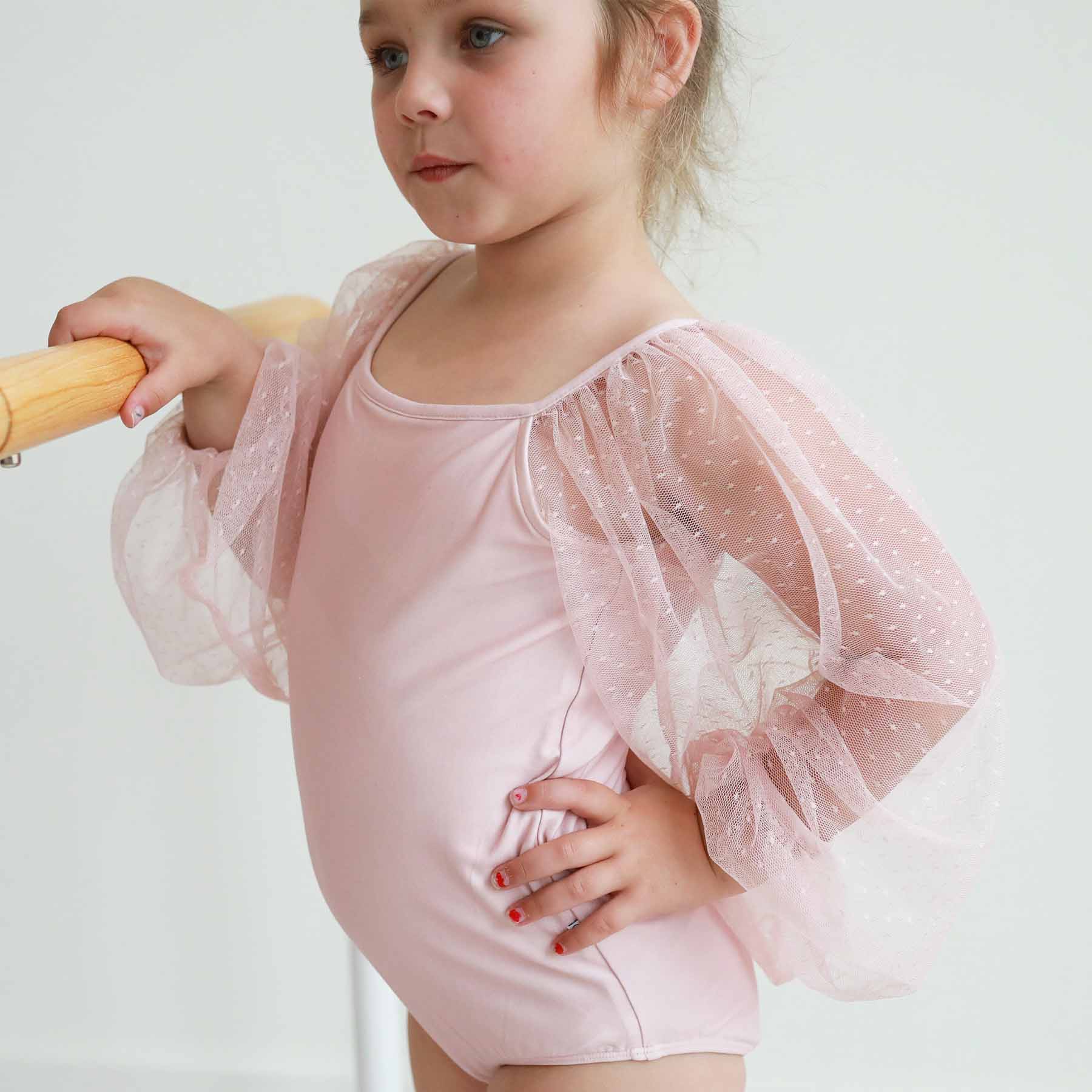 Sheer Long Sleeve Leotard | Mauve - Image 9