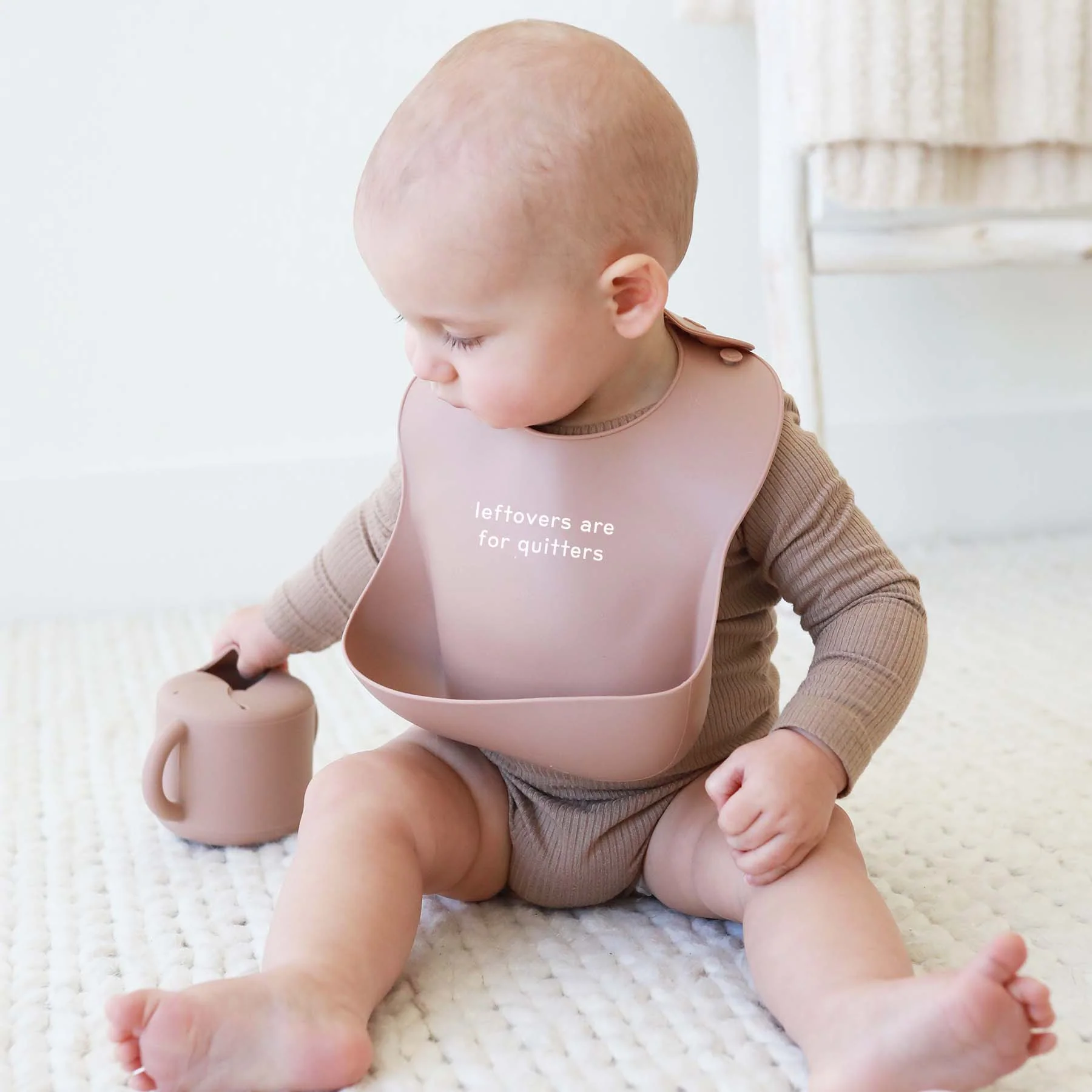 Silicone Sayings Baby Bibs - Image 11