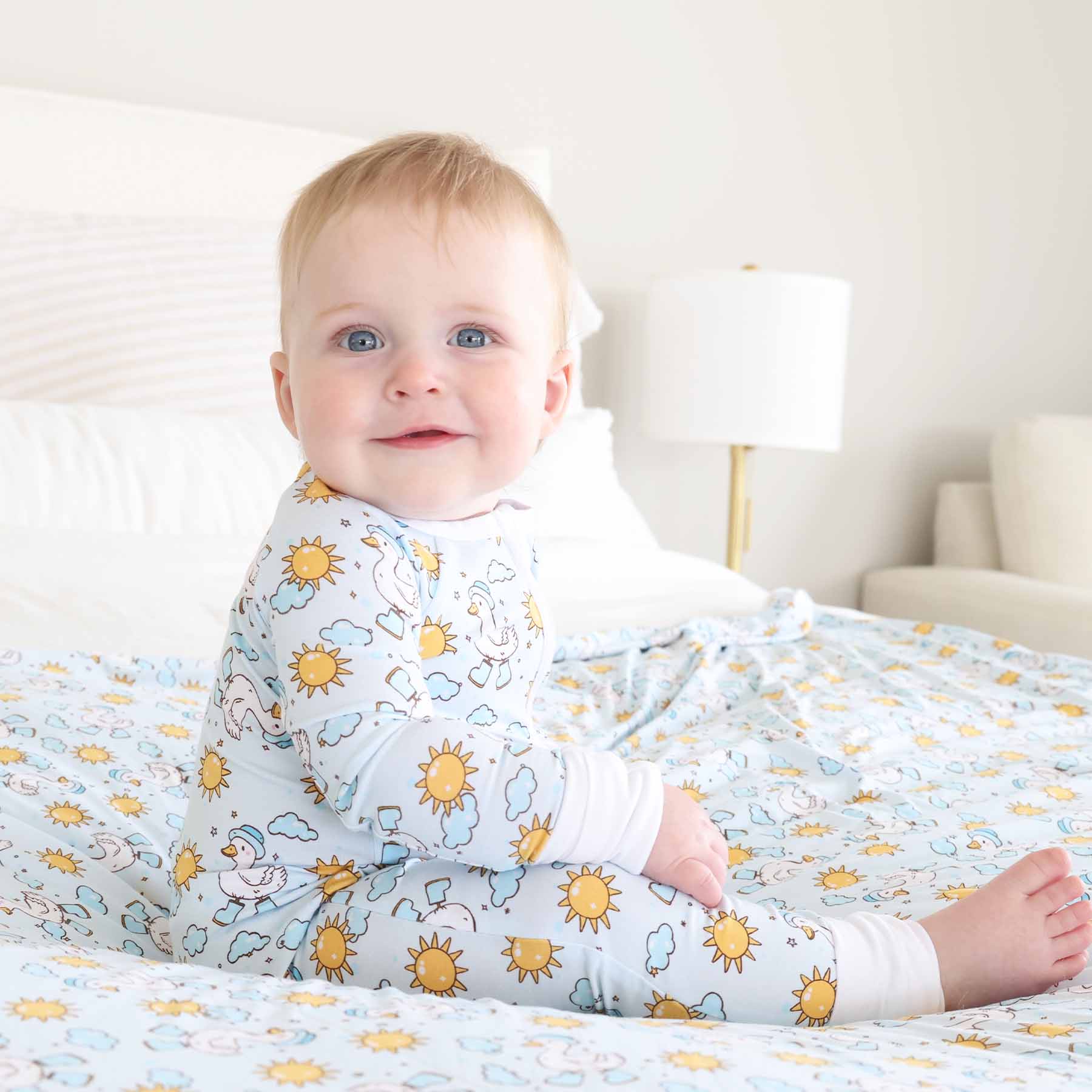 Silly Goose Convertible Zip Romper | Blue - Image 3
