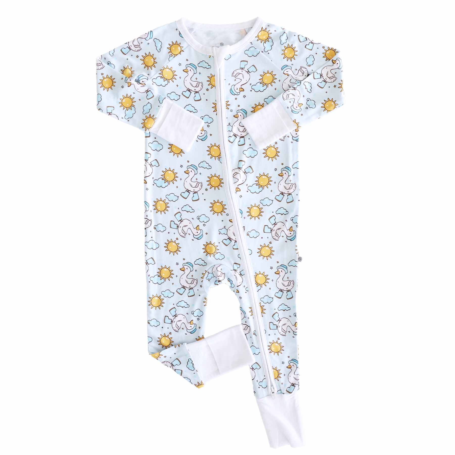 Silly Goose Convertible Zip Romper | Blue - Image 7