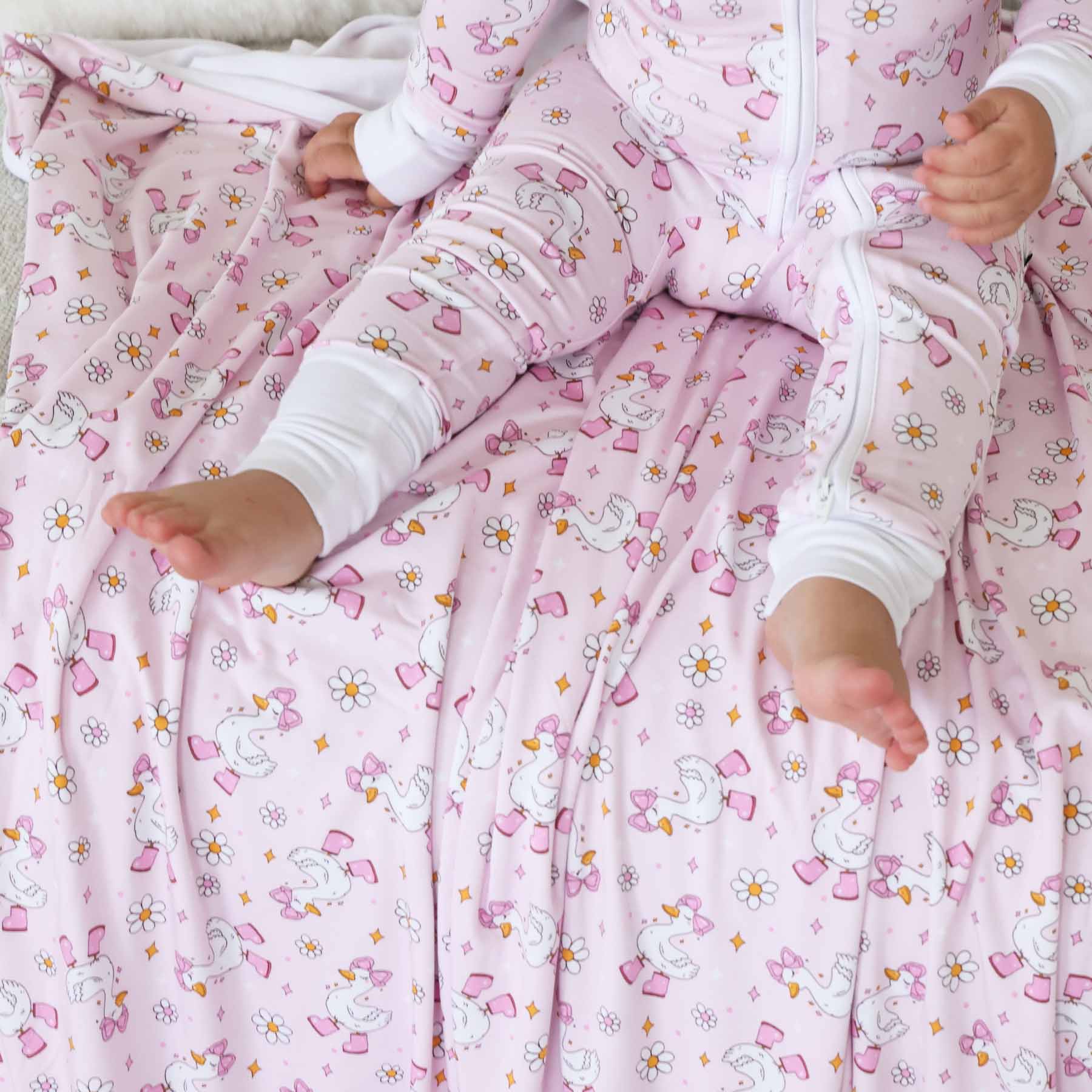 Silly Goose Convertible Zip Romper | Pink - Image 13