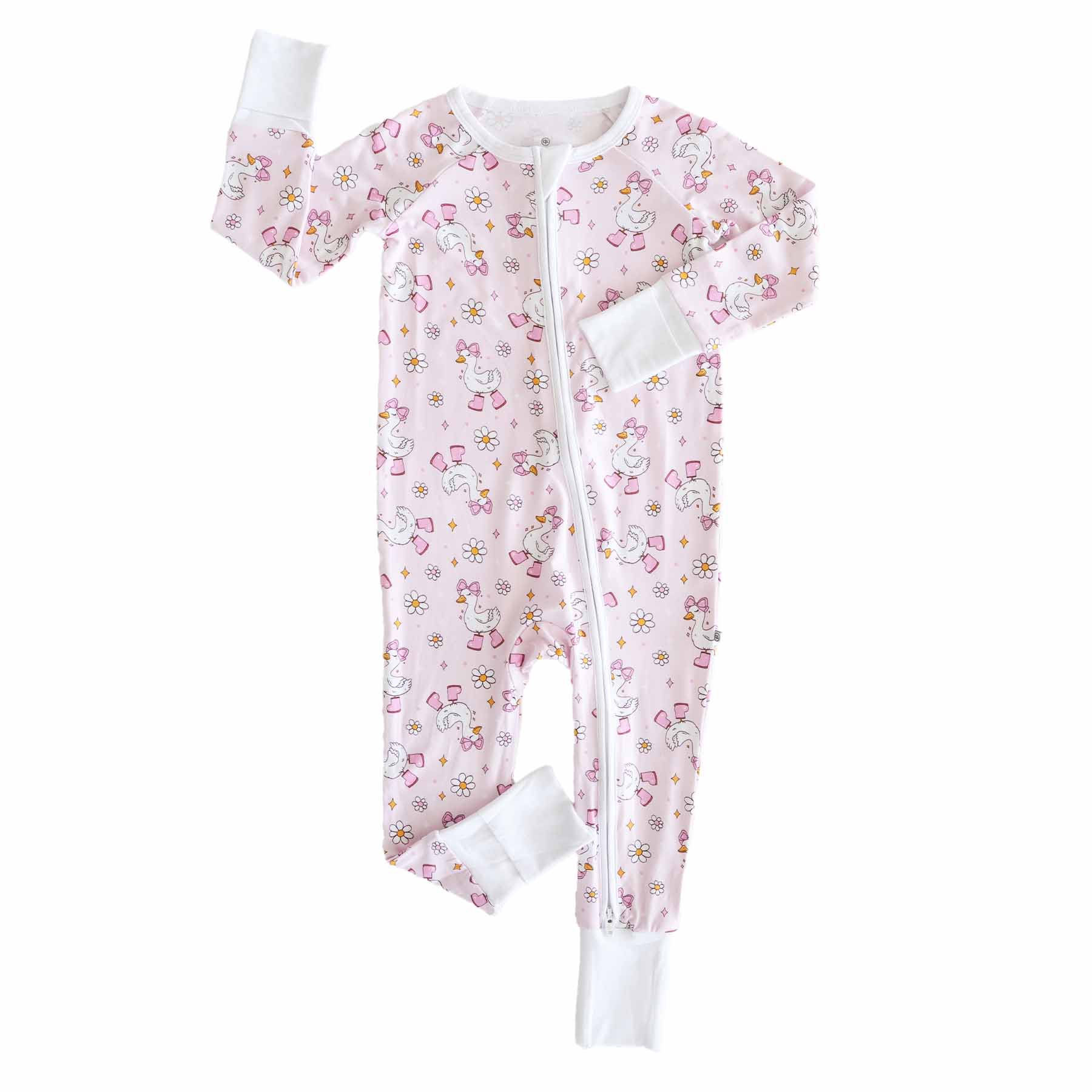 Silly Goose Convertible Zip Romper | Pink - Image 2