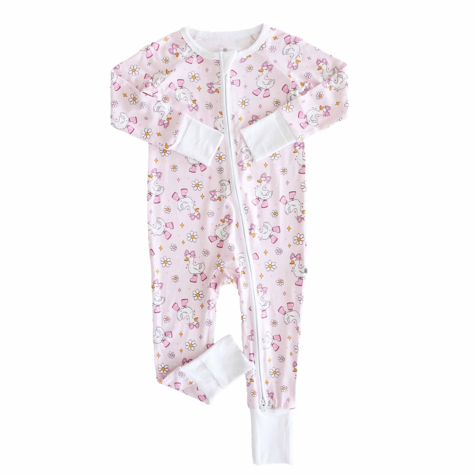 Silly Goose Convertible Zip Romper | Pink - Image 6