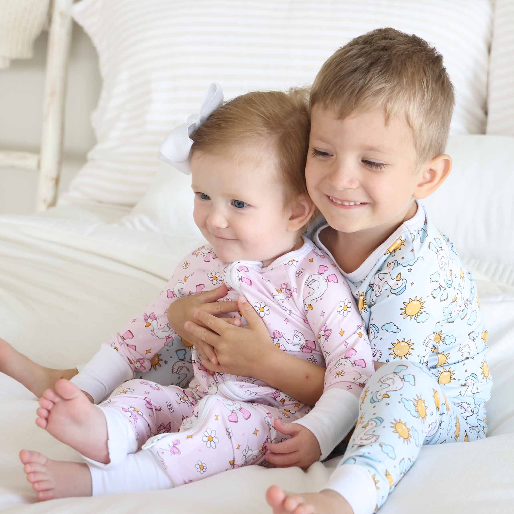 Silly Goose Two Piece Pajama Set | Blue - Image 5