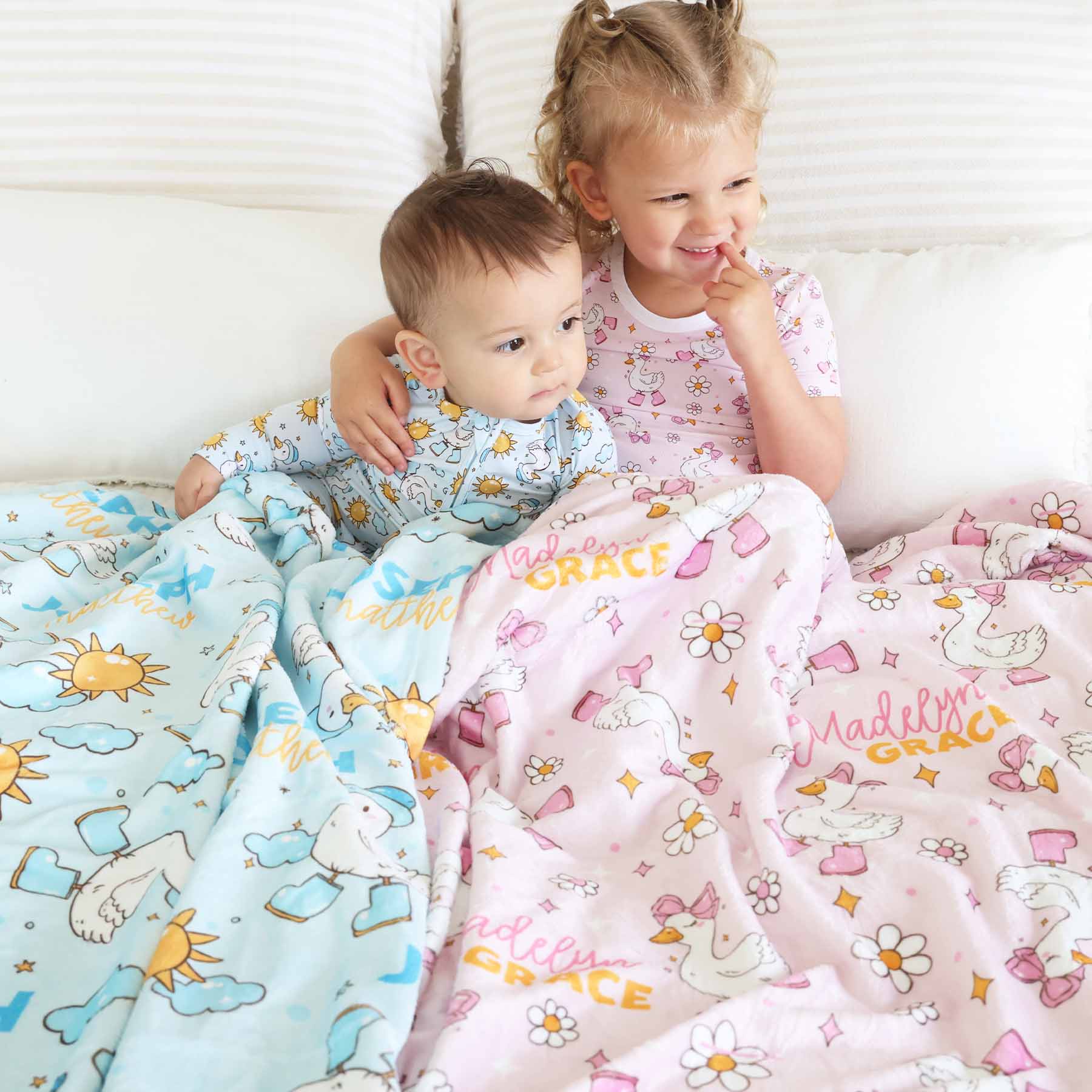 Silly Goose Personalized Kids Blanket | Pink - Image 4