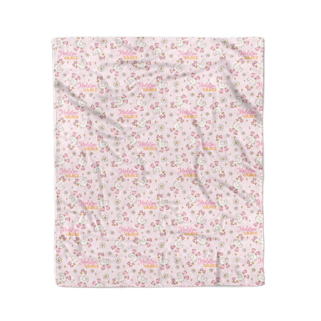 Silly Goose Personalized Kids Blanket | Pink - Image 3