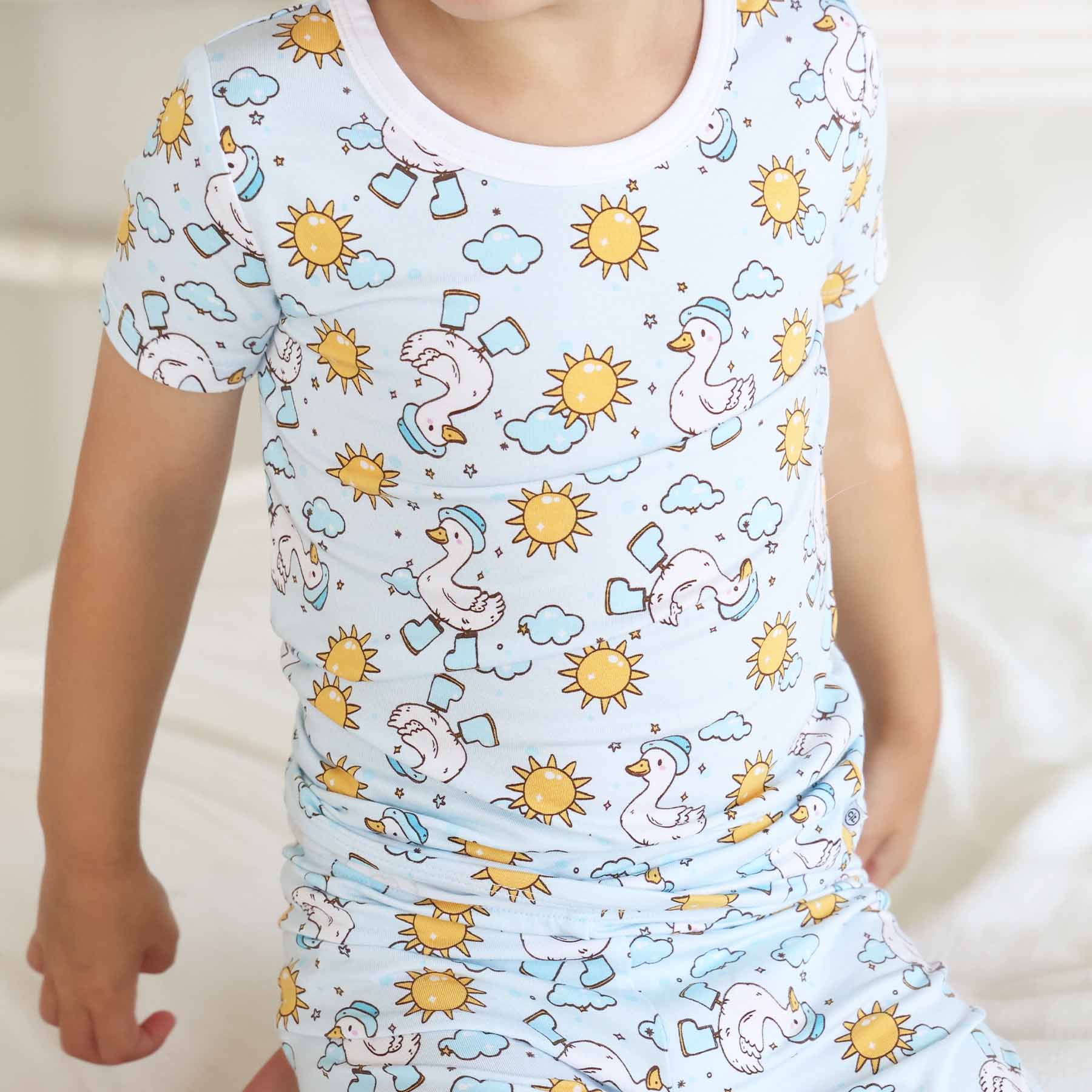 Silly Goose Two Piece Pajama Set | Blue - Image 6