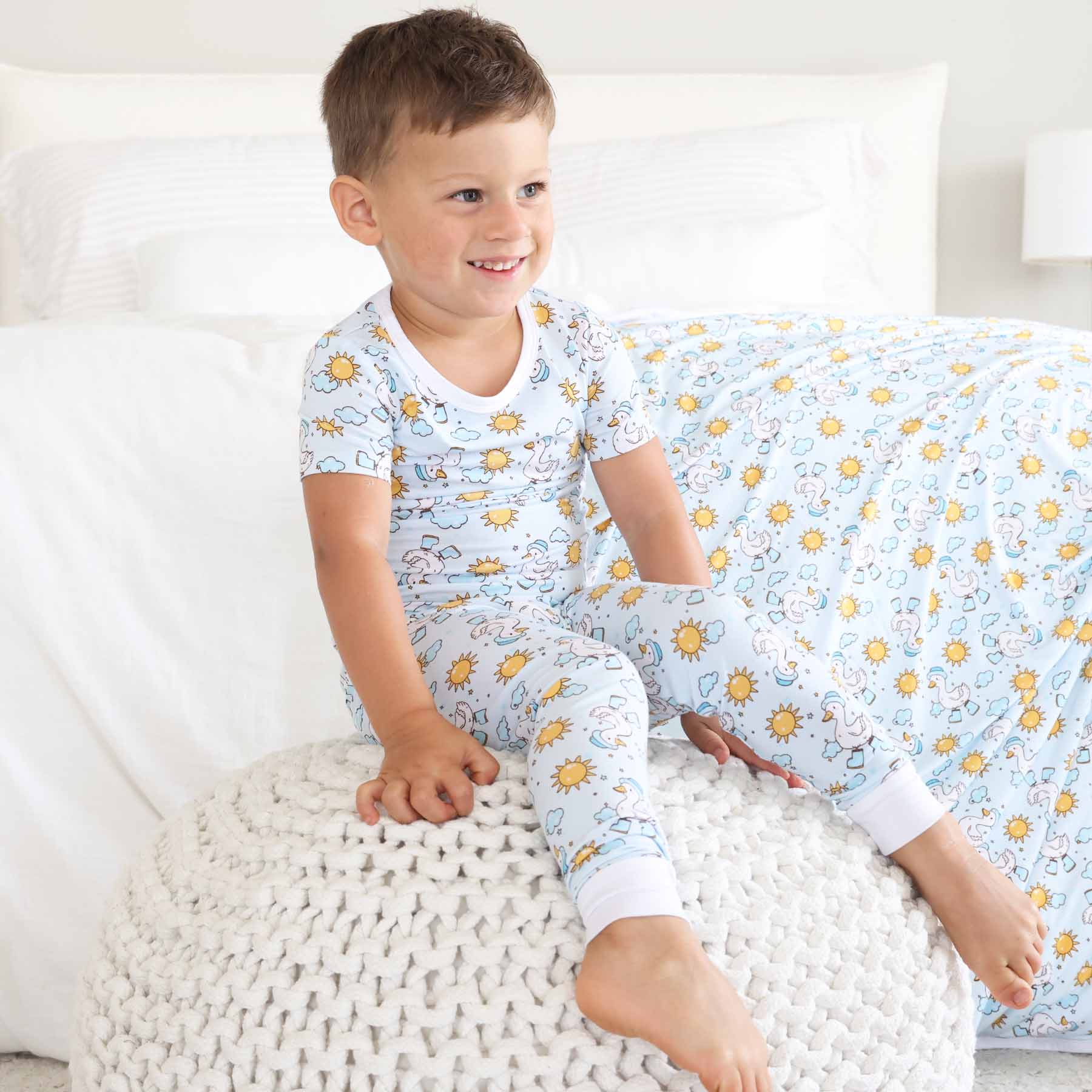 Silly Goose Two Piece Pajama Set | Blue - Image 8