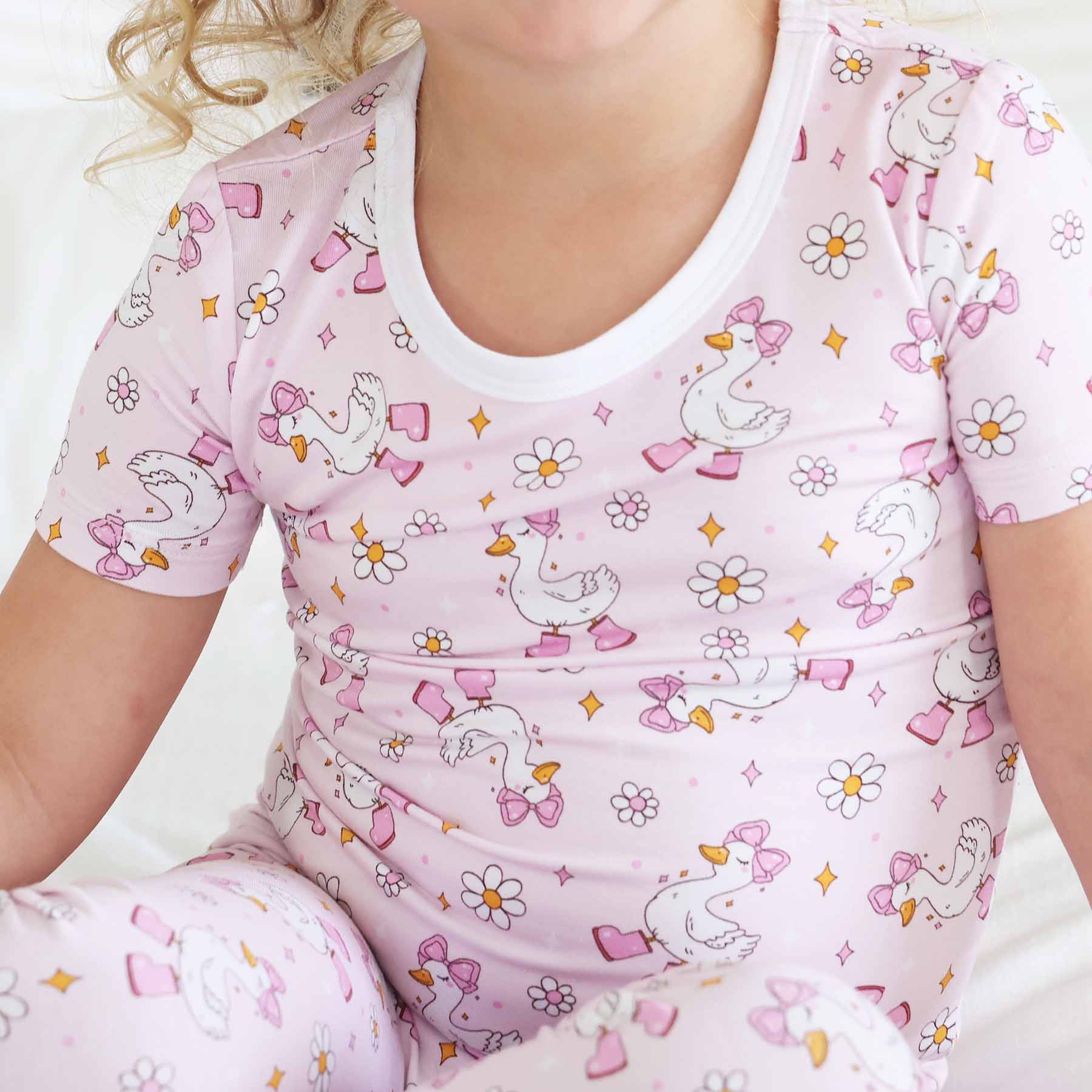 Silly Goose Two Piece Pajama Set | Pink - Image 7