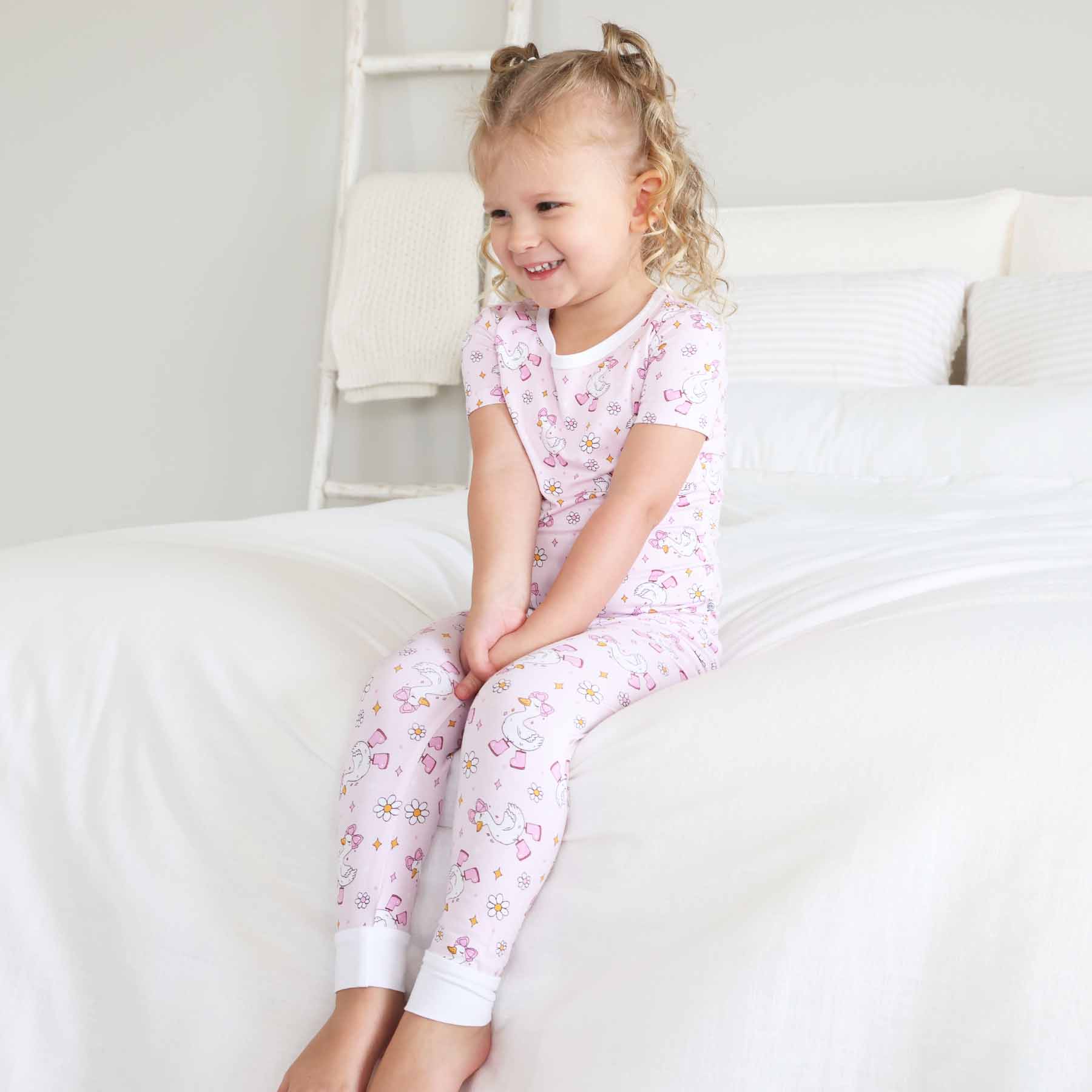 Silly Goose Two Piece Pajama Set | Pink - Image 8