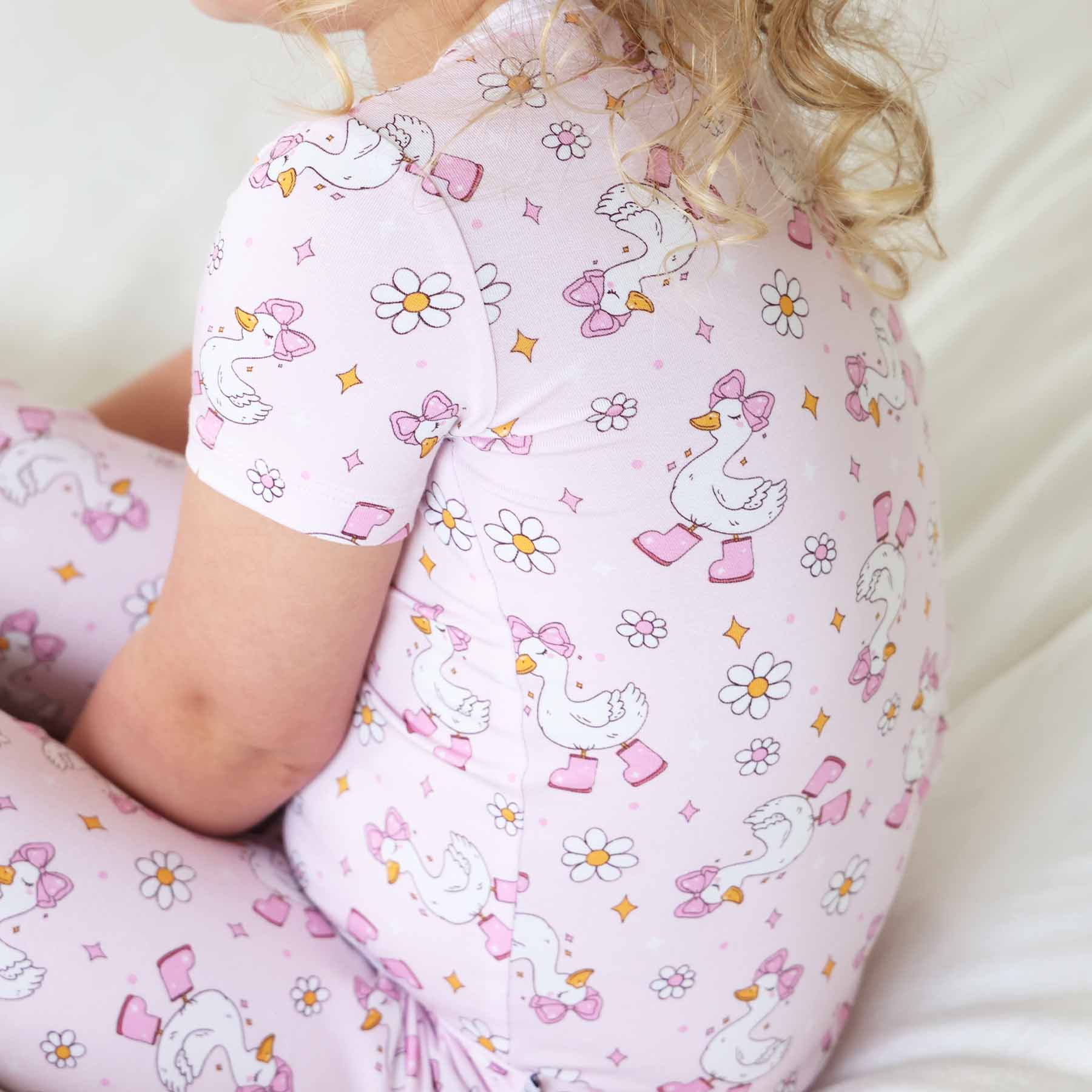 Silly Goose Two Piece Pajama Set | Pink - Image 9
