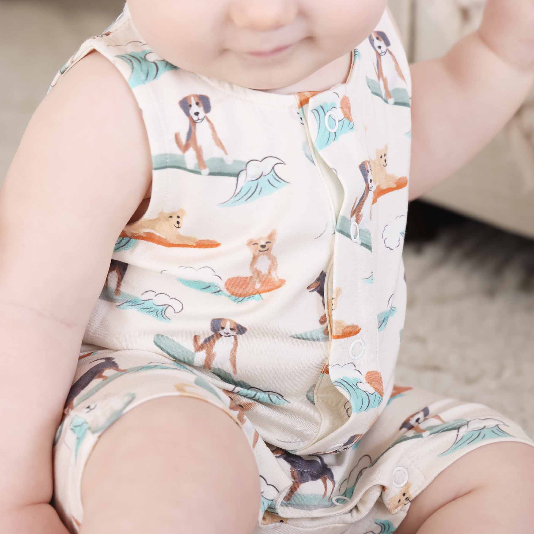 Sleeveless Snap Romper | Paddle Pups - Image 6