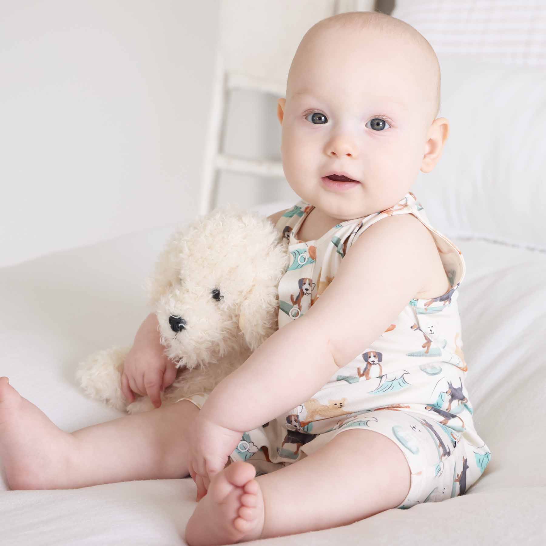 Sleeveless Snap Romper | Paddle Pups - Image 7