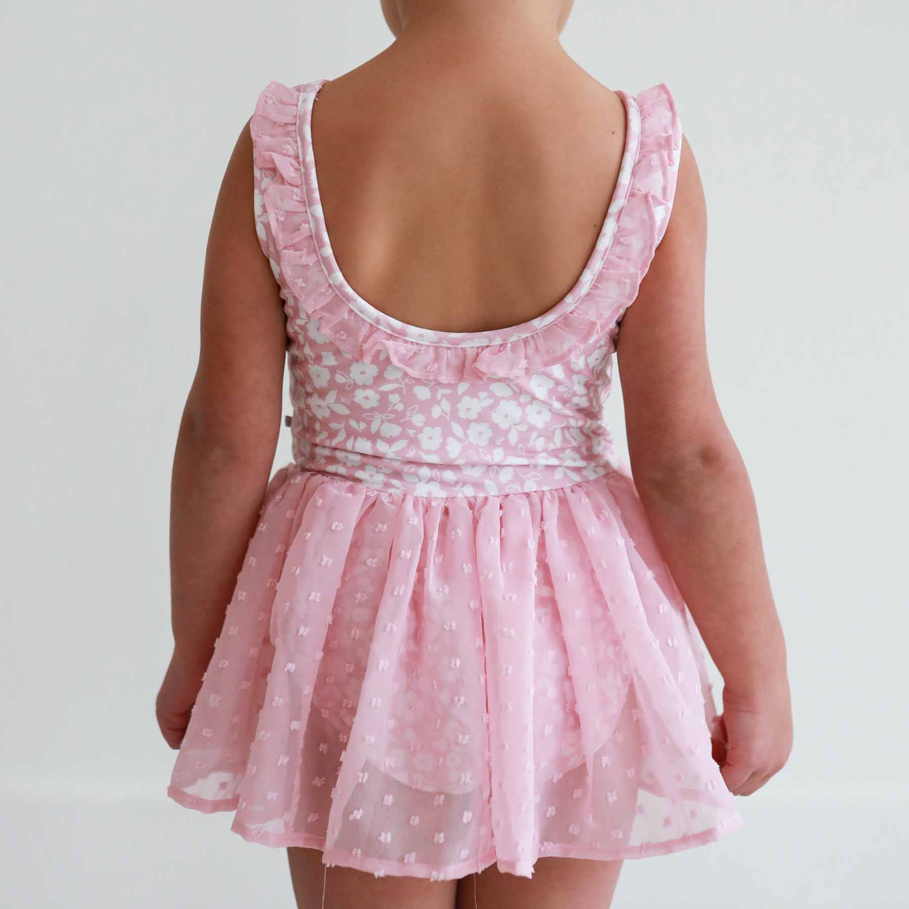 Sleeveless Swiss Dot Leotard | Tiny Blooms - Image 5