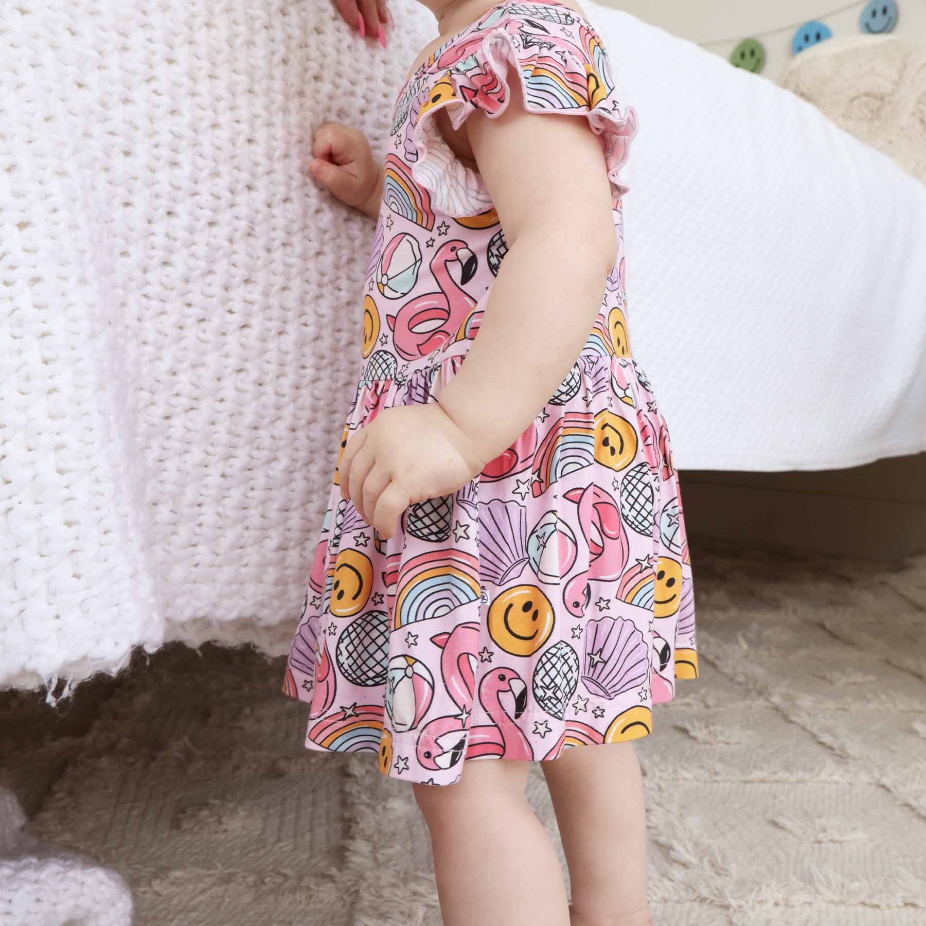 Sleeveless Twirl Bodysuit | Floatie Friends Pink - Image 6