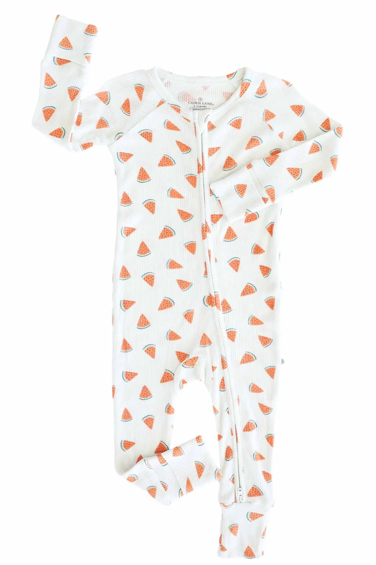 Slice, Slice Baby Bamboo Waffle Convertible Zip Romper - Image 2