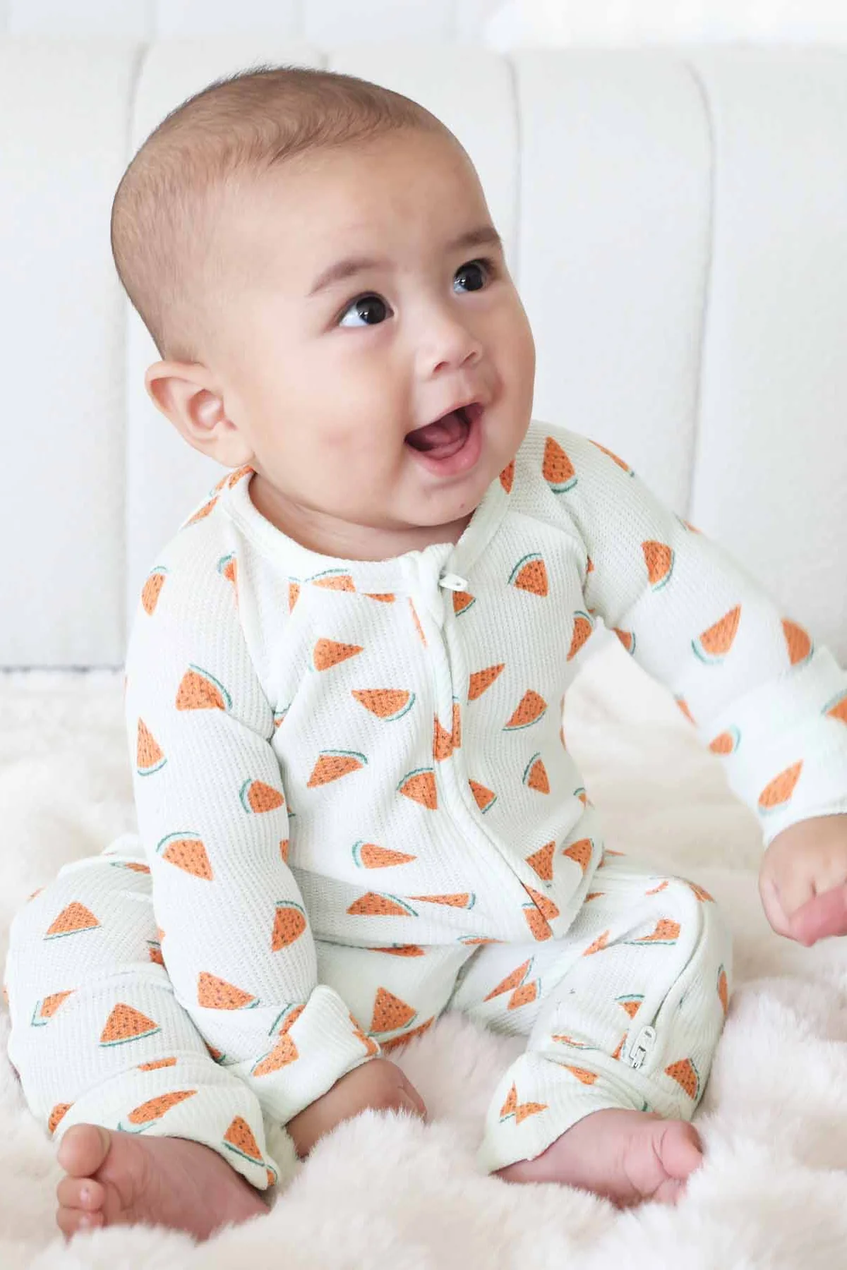 Slice, Slice Baby Bamboo Waffle Convertible Zip Romper - Image 5