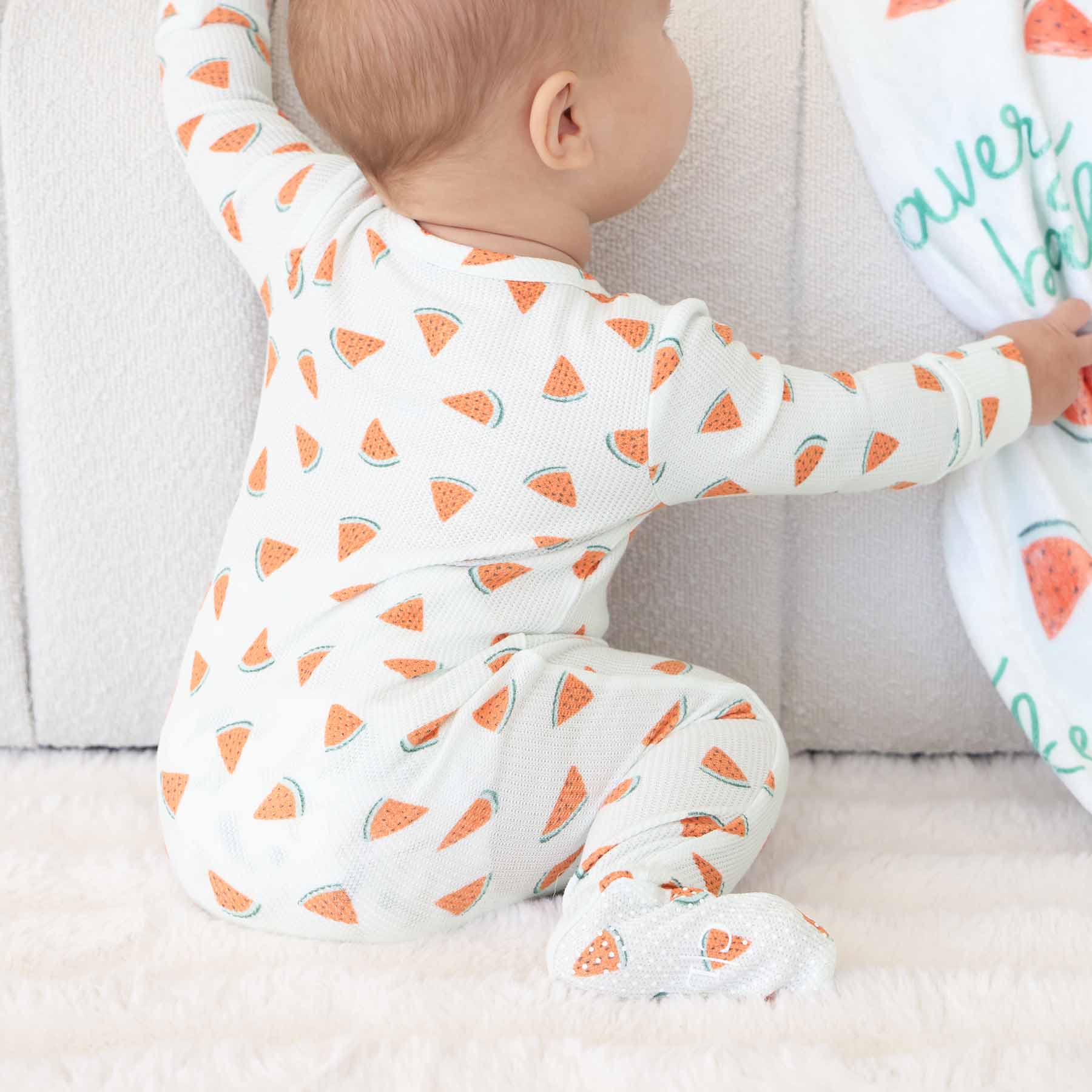 Slice, Slice Baby Bamboo Waffle Zipper Footie - Image 10