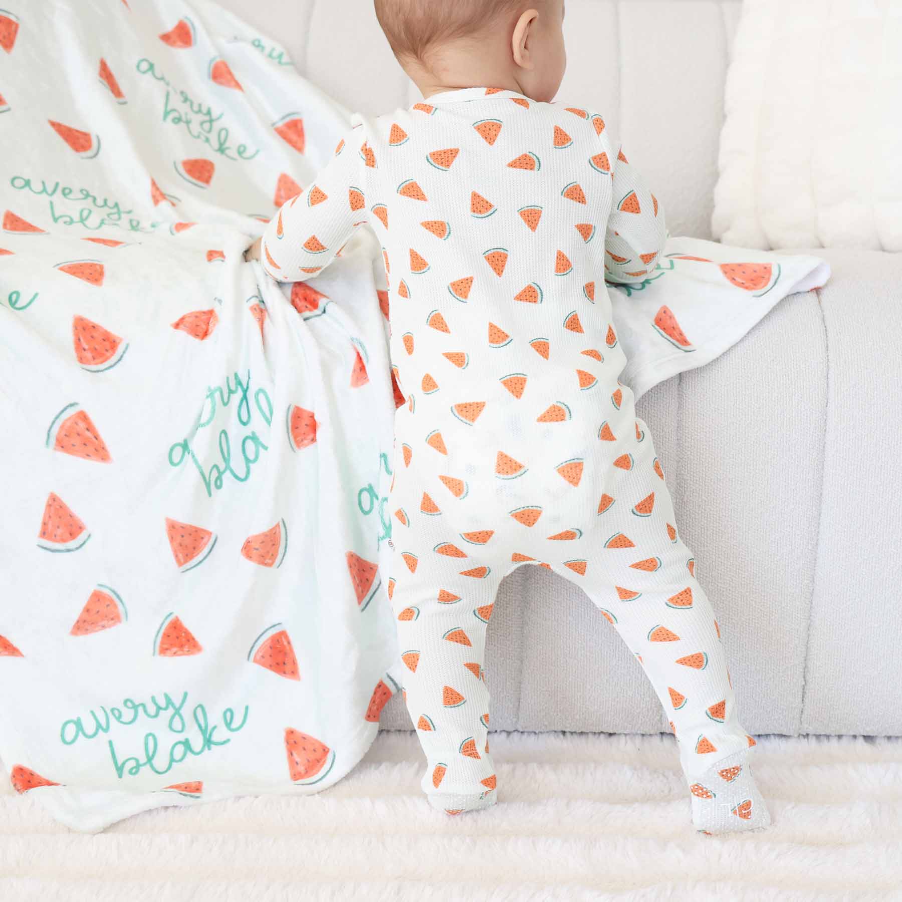 Slice, Slice Baby Bamboo Waffle Zipper Footie - Image 8