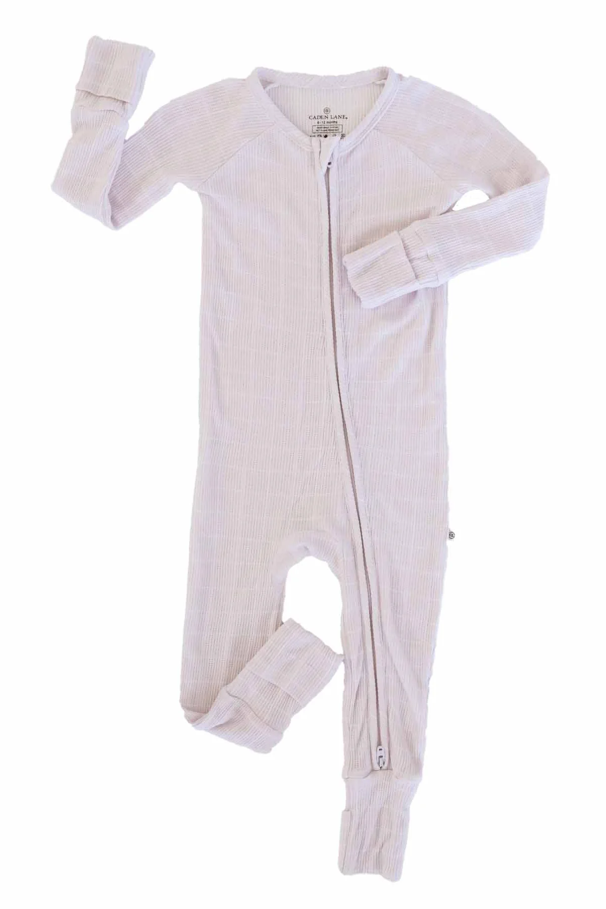 Sloane's Squares Bamboo Waffle Convertible Zip Romper - Image 2