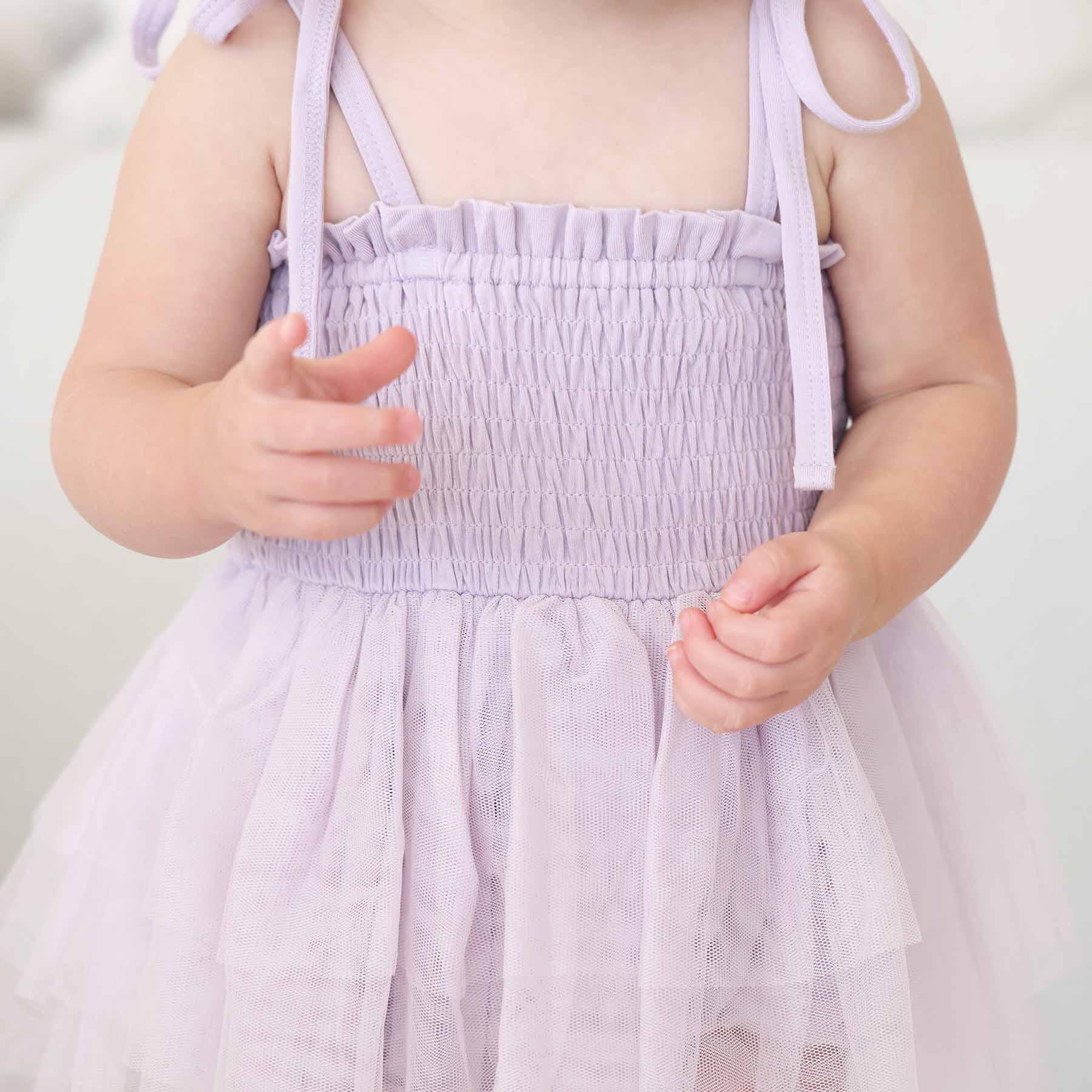 Smocked Tutu Bodysuit | Periwinkle - Image 3