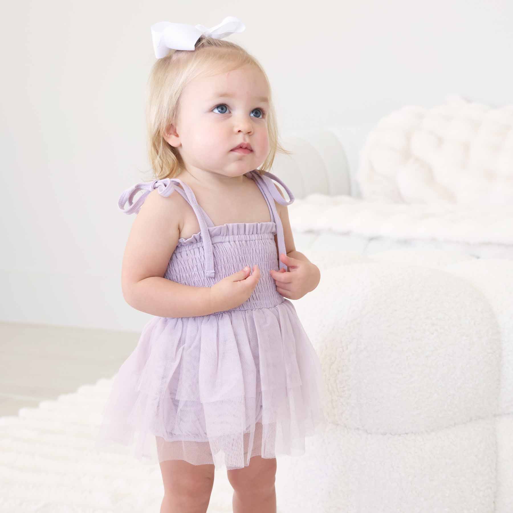 Smocked Tutu Bodysuit | Periwinkle - Image 5