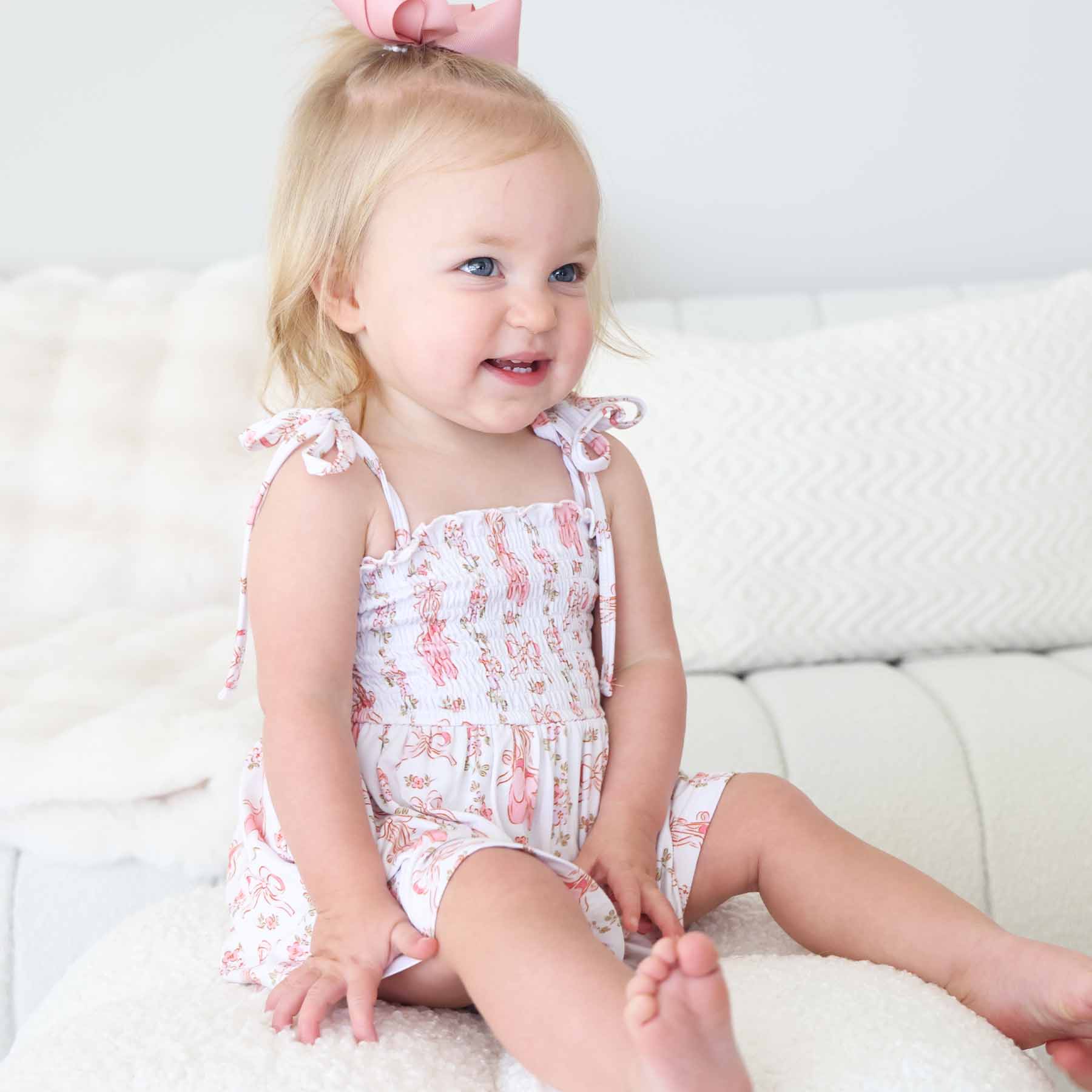 Smocked Twirl Bodysuit | Ballet Blossoms - Image 4