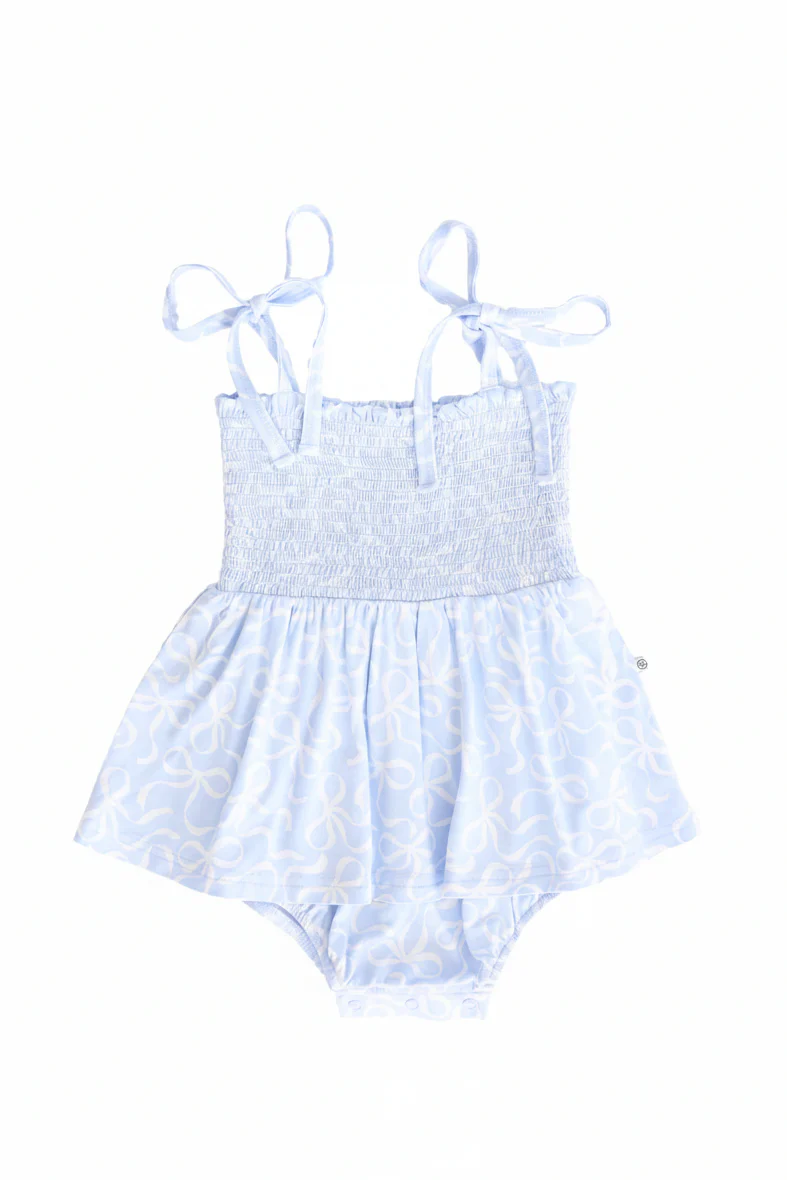 Smocked Twirl Bodysuit | Blue-tiful Bows - Image 2