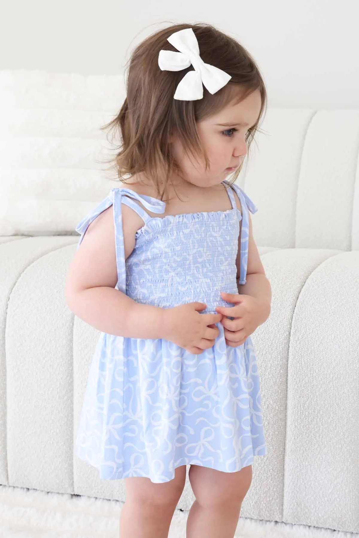 Smocked Twirl Bodysuit | Blue-tiful Bows - Image 7