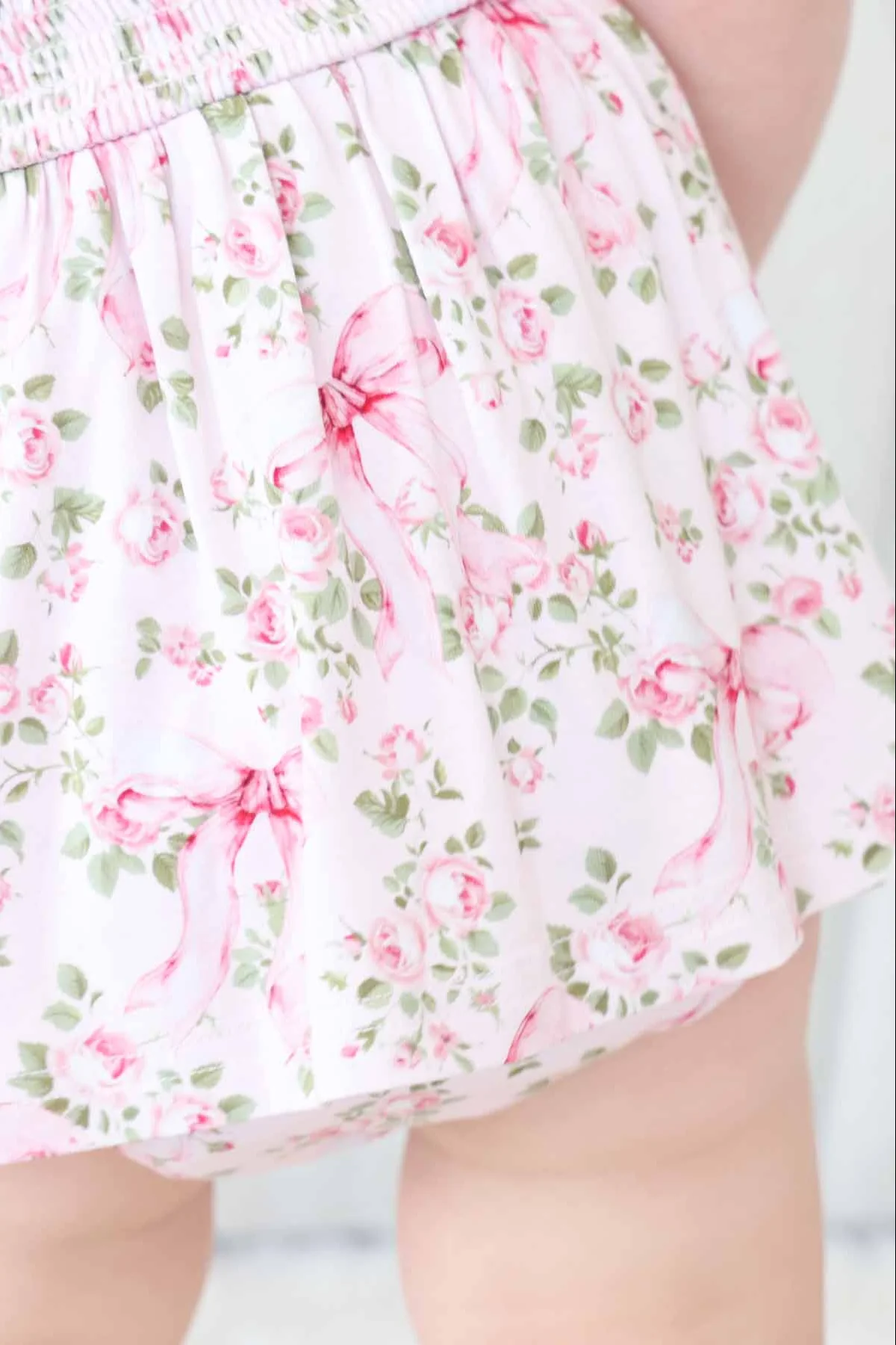 Smocked Twirl Bodysuit | Bows in Bloom - Image 9