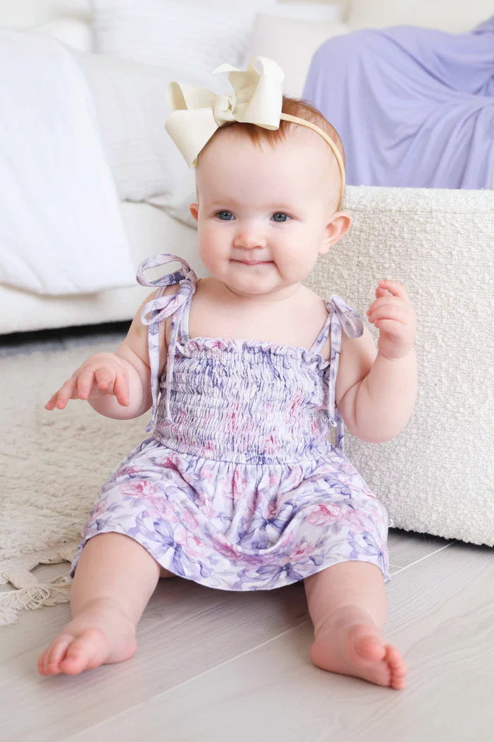 Smocked Twirl Bodysuit | Leighton's Lavender