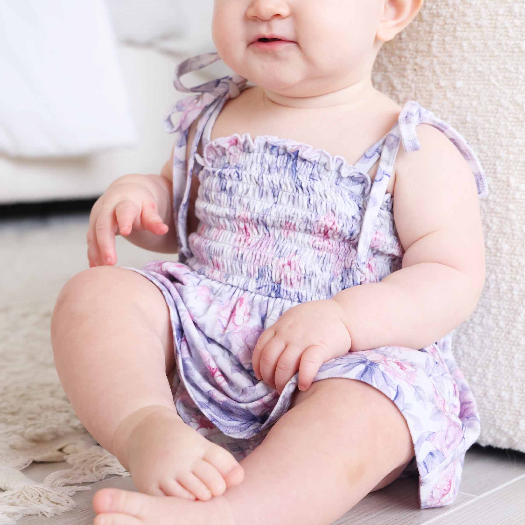 Smocked Twirl Bodysuit | Leighton's Lavender - Image 7