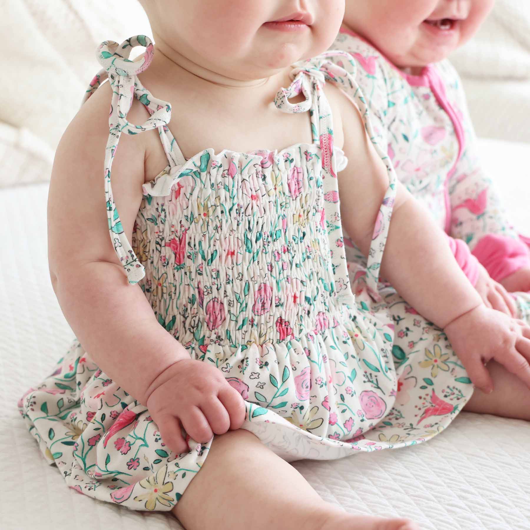 Smocked Twirl Bodysuit | Paris Petals - Image 3