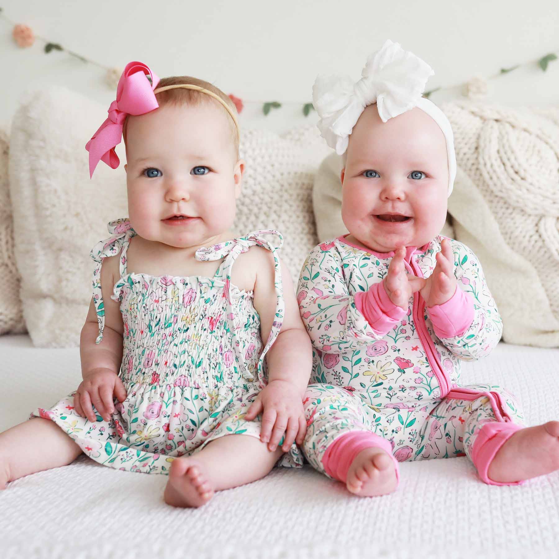 Smocked Twirl Bodysuit | Paris Petals - Image 7