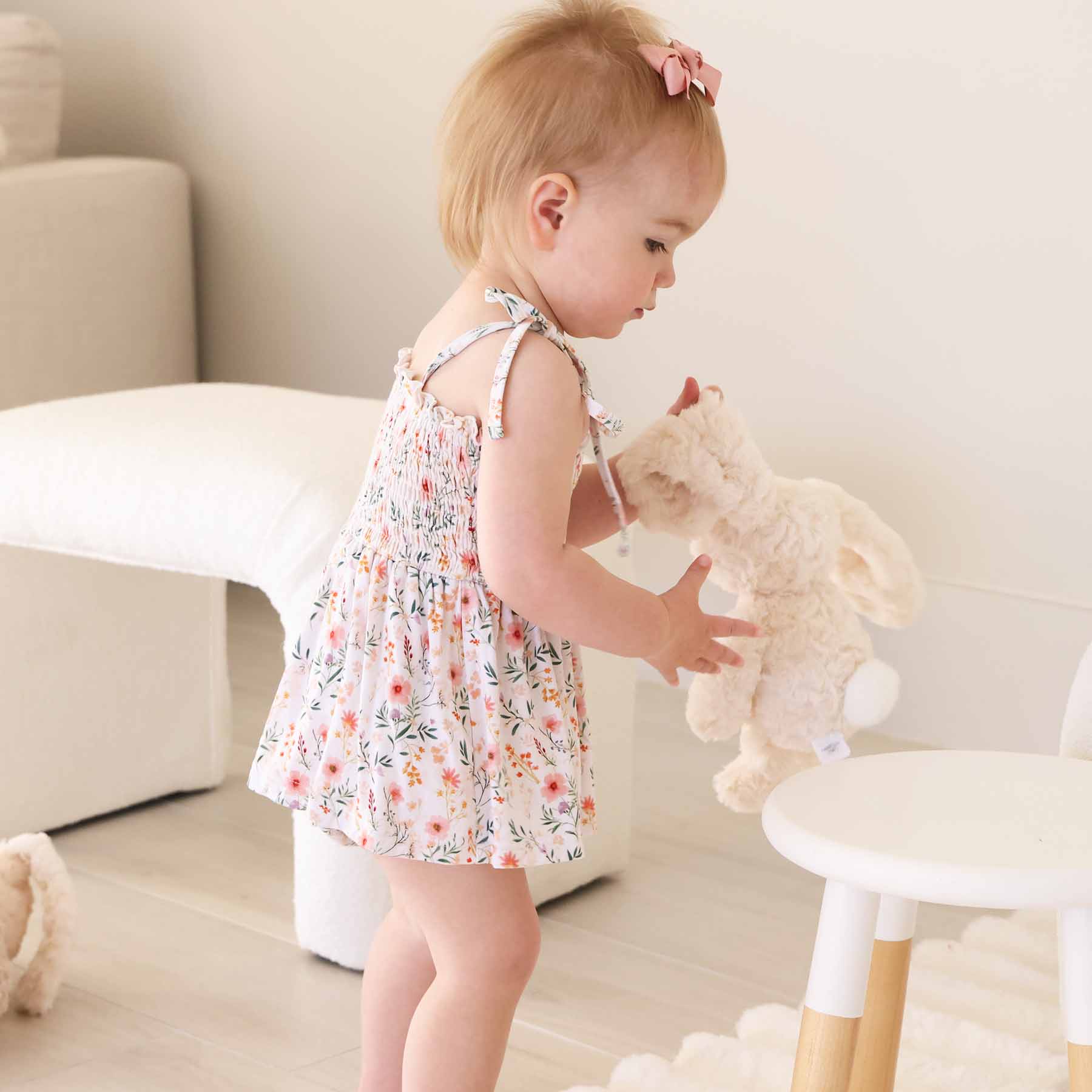 Smocked Twirl Bodysuit | Winnie's Wildflowers - Image 5