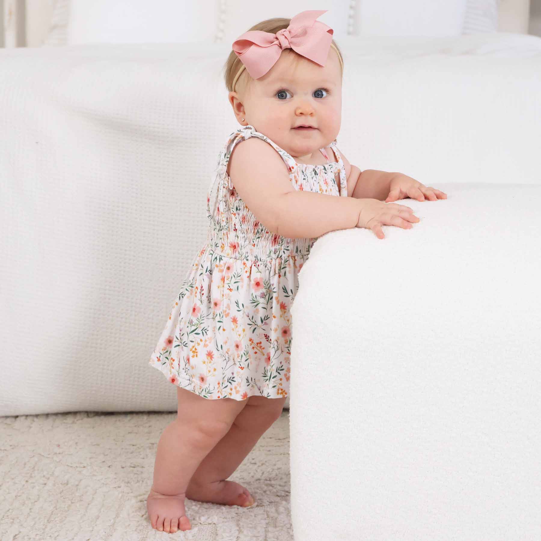 Smocked Twirl Bodysuit | Winnie's Wildflowers - Image 6