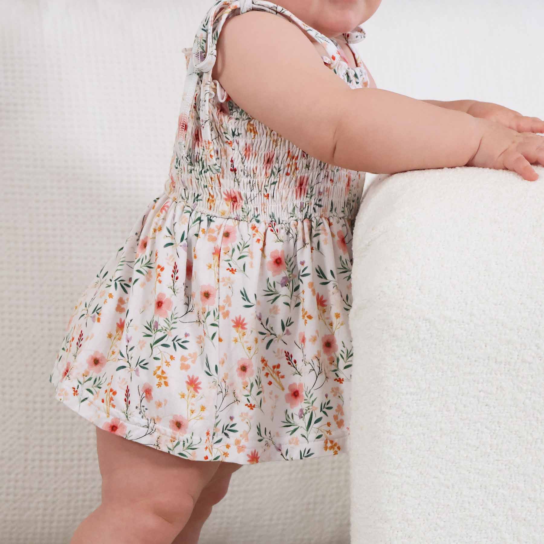 Smocked Twirl Bodysuit | Winnie's Wildflowers - Image 9