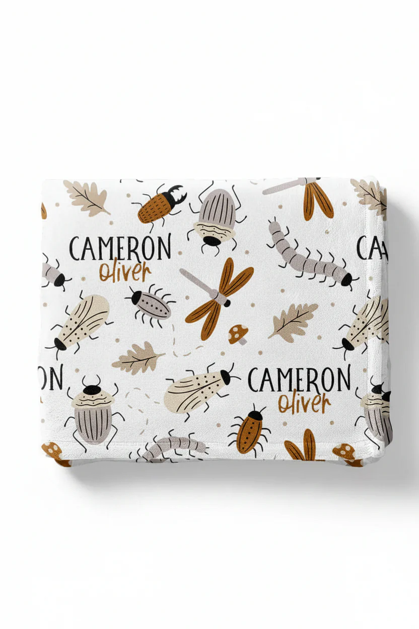 Snuggle Bug Personalized Kids Blanket