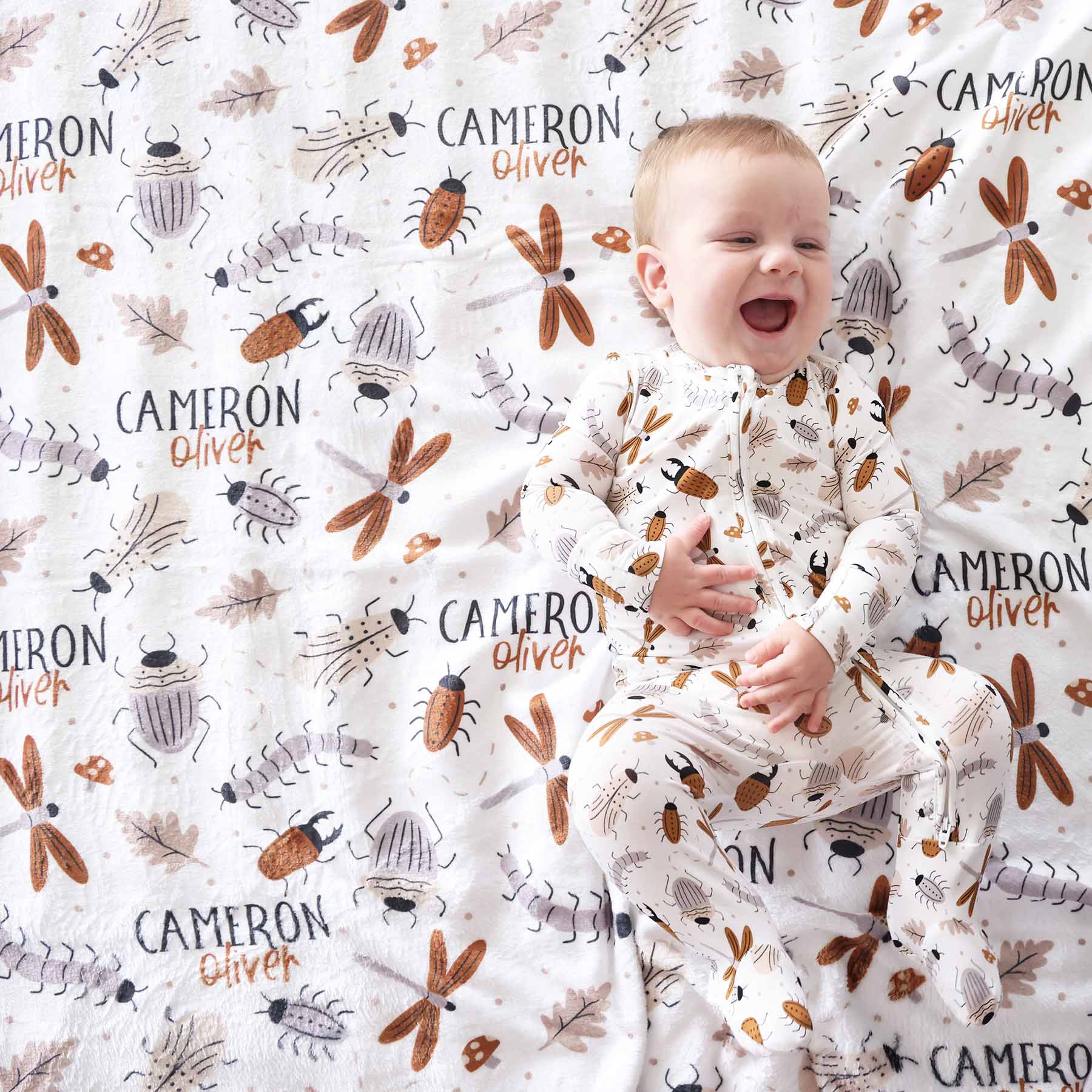 Snuggle Bug Personalized Kids Blanket - Image 2