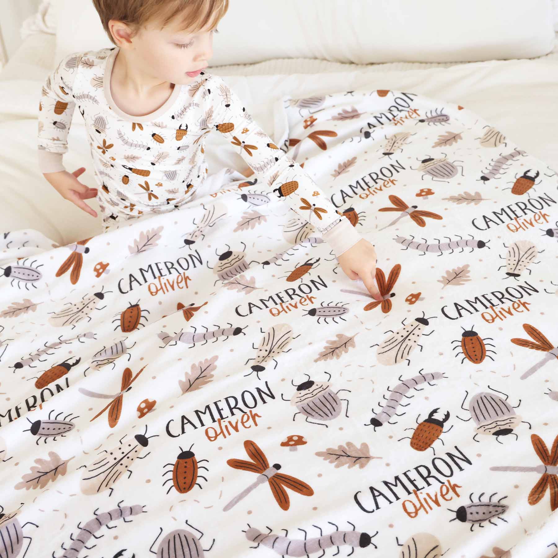 Snuggle Bug Personalized Kids Blanket - Image 3