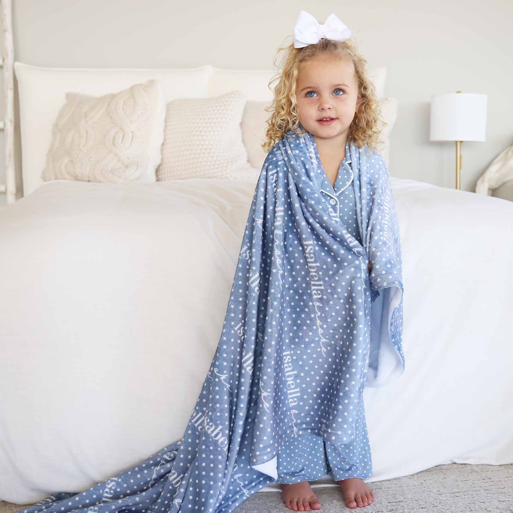 Snuggle Spots Personalized Kids Blanket | Blue - Image 6