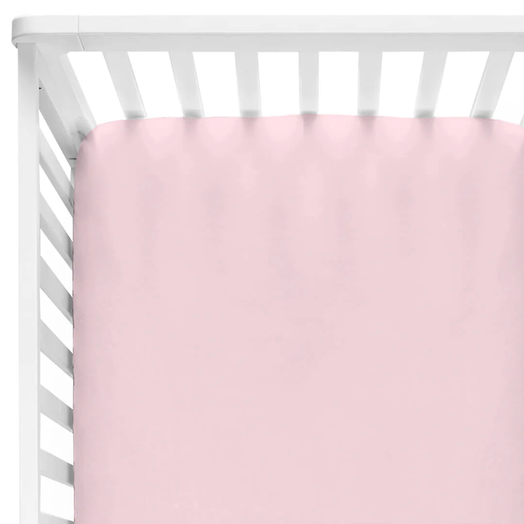 Solid Fancy Pink Bamboo Crib Sheet - Image 2