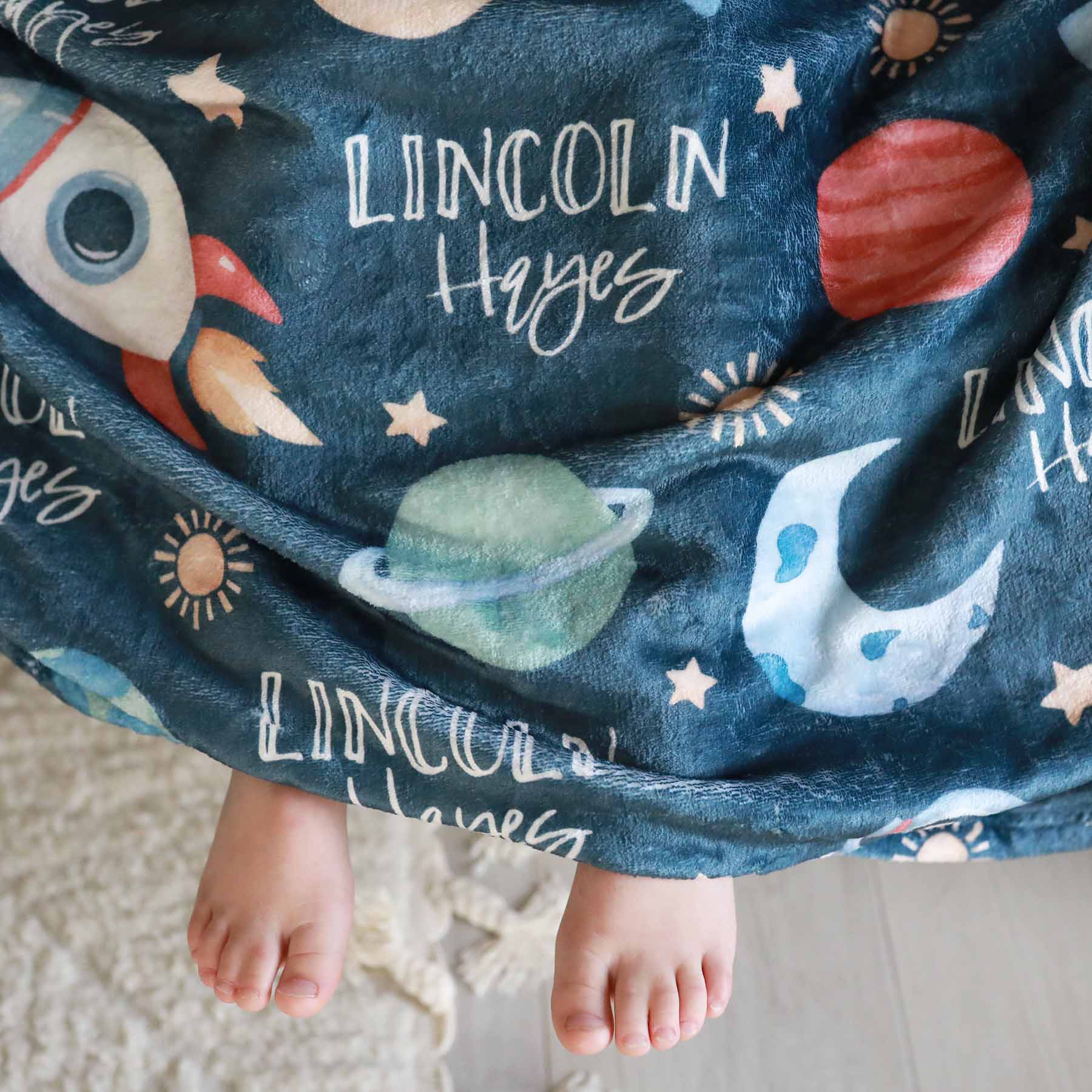 Space Explorer Personalized Kids Blanket - Image 3