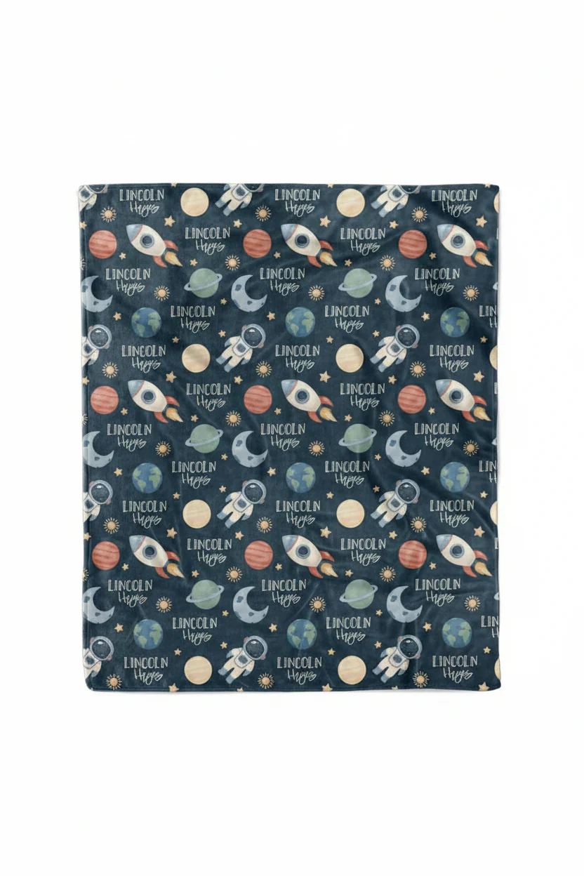 Space Explorer Personalized Kids Blanket - Image 4