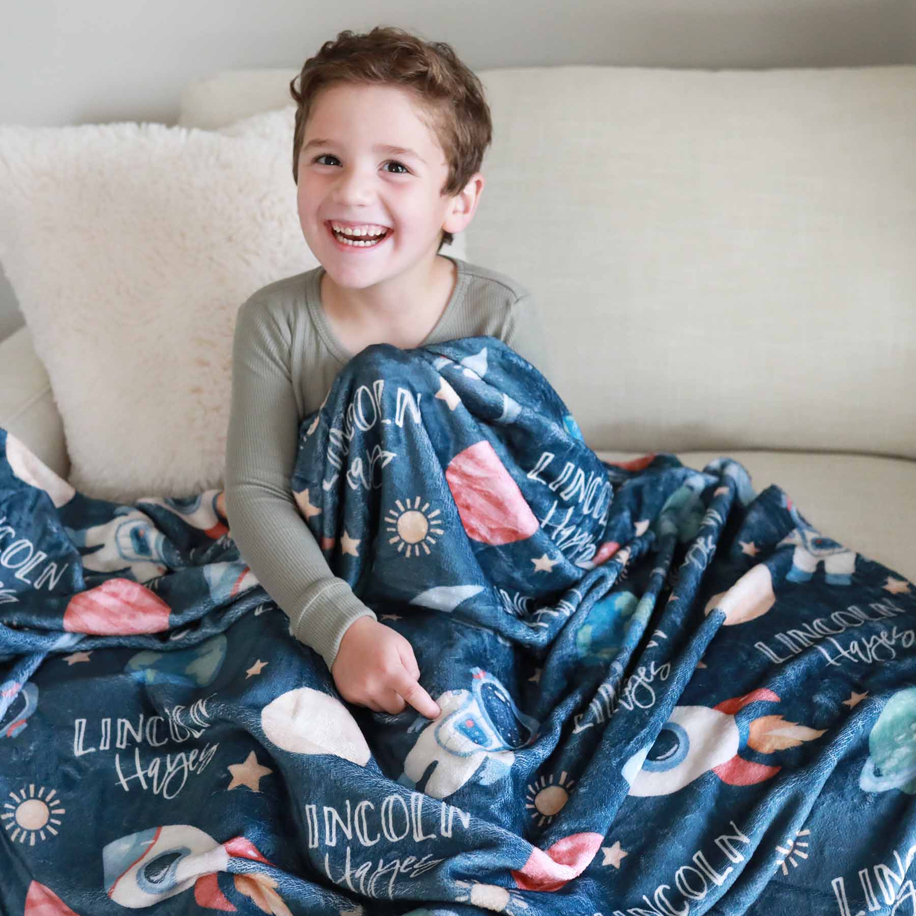 Space Explorer Personalized Kids Blanket - Image 5